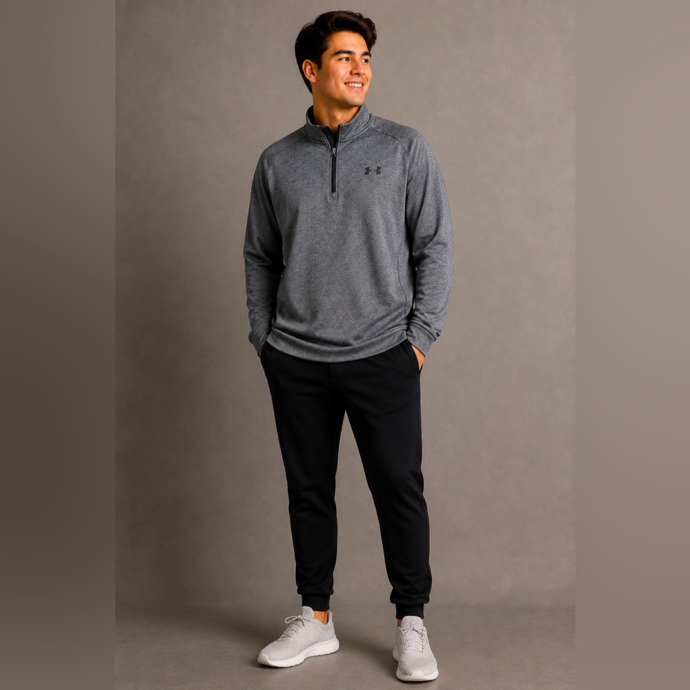Under Armour 1/4 Zip Pullover Men’s XXL Gray Loose Fit Performance Sweatshirt